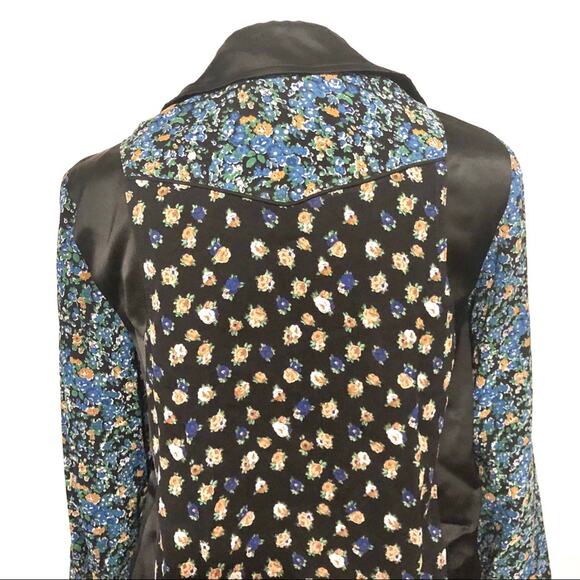 Coach 1941 Silk Framed Varsity Jacket Blue - Picture 3 of 7